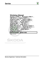 Skoda Fabia III - Workshop manual - Electrical System - general notes - Self Diagnosis 